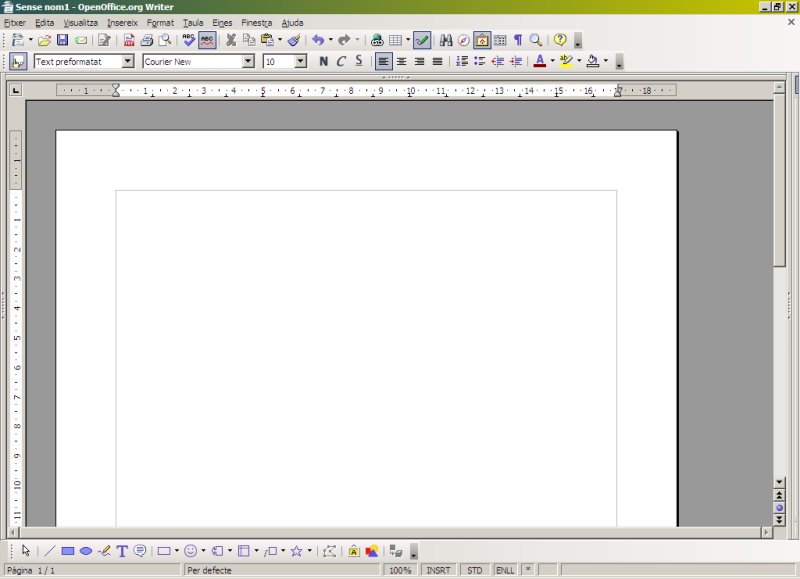 Document nou del Writer